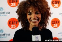 Leslie Grace and Elliott Lester at The Thicket Premiere in Calgary