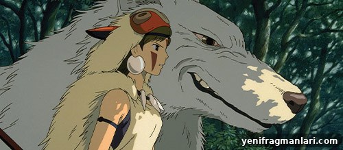 Princess Mononoke film still showing forest spirits and warriors