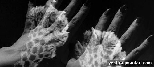 How Cat People Subverted the Hays Code 3 Still from Cat People showing an animal transition and atmospheric lighting