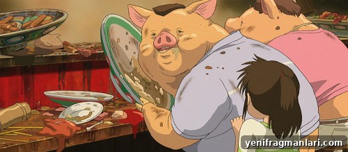 Chihiro's parents as pigs