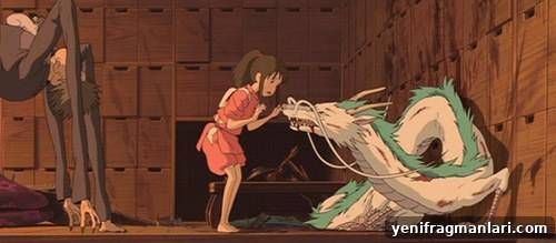 Chihiro caring for Haku