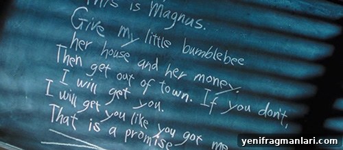 10 Iconic Matilda Moments That Defined the Story 11 Chalk writing Magnus's message