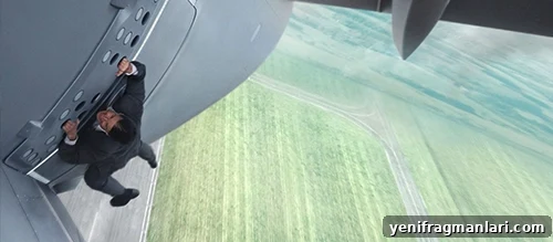 7 Unforgettable Mission: Impossible Action Sequences 3 Ethan clinging to airplane
