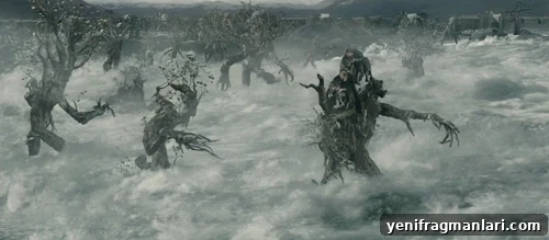 Ents attacking Isengard
