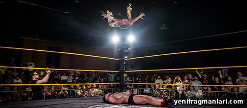 Wrestlers preparing for a show