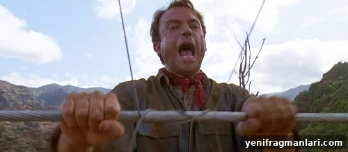 10 Iconic Dr. Alan Grant Moments from Jurassic Park 8 Sam Neill, playing Dr Alan Grant, jokes that he's being electrocuted by an electric fence in 'Jurassic Park'.