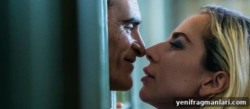 Joker: Folie à Deux (2024) Review — Phoenix and Gaga 2 Joaquin Phoenix and Lady Gaga lean in to kiss in 'Joker: Folie a Deux' (2024).