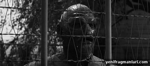 Don Megowan in heavy makeup for the 1956 Universal Monsters movie 'The Creature Walks Among Us'.