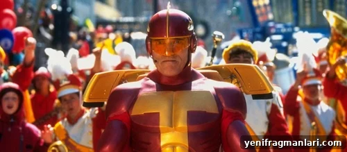 10 Unforgettable Jingle All the Way Moments 10 Arnold Schwarzenneger in superhero attire as Turbo Man in Christmas feature film 'Jingle All the Way' (1996).