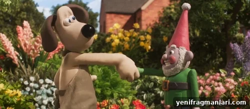Wallace and Gromit: Vengeance Most Fowl - 2024 Film Review 3 Gromit shakes the hand of the garden gnome in 'Wallace and Gromit: Vengeance Most Fowl' (2024).